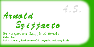 arnold szijjarto business card